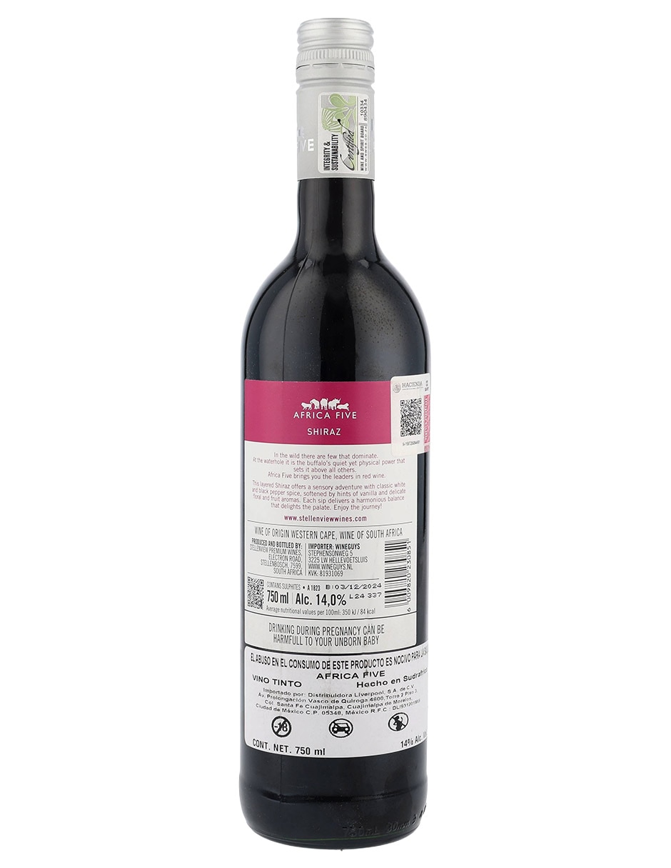 Vino tinto Shiraz 750 ml 4