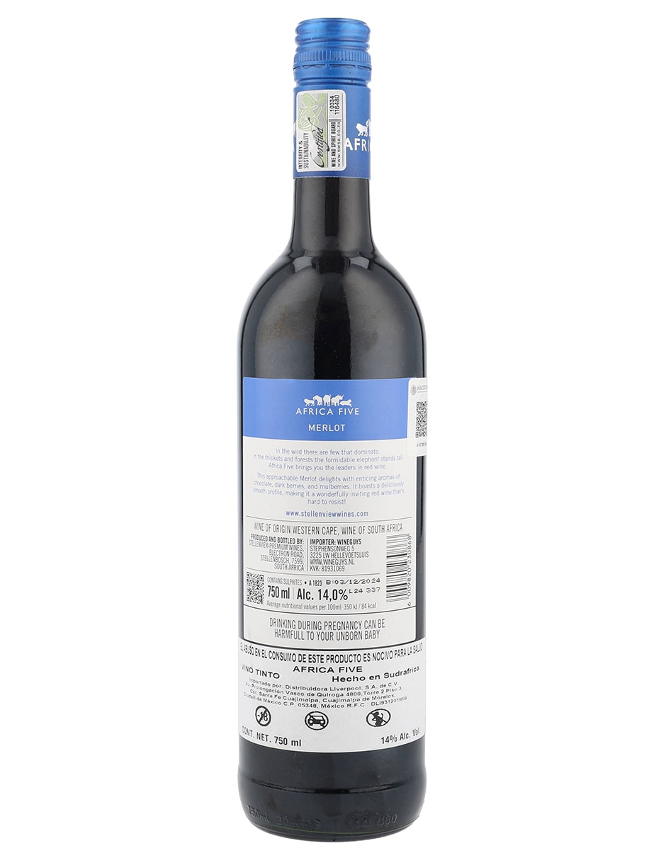 Vino tinto merlot 750 ml 4