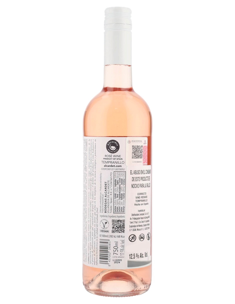 Vino rosado tempranillo España 750 ml 3