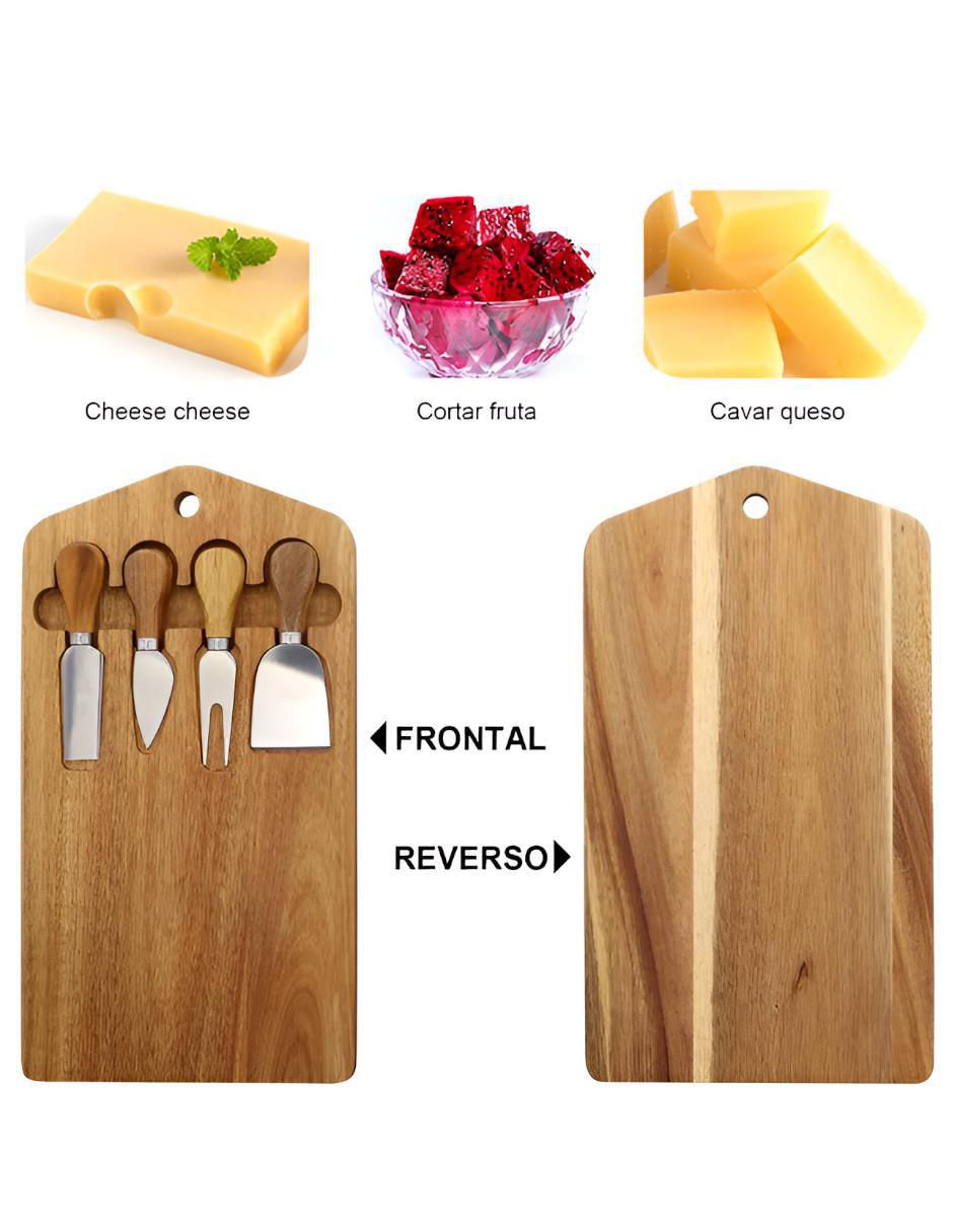 Set tabla para queso de madera 3