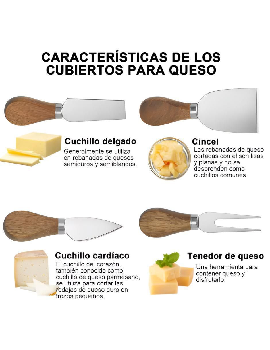 Set tabla para queso de madera 4