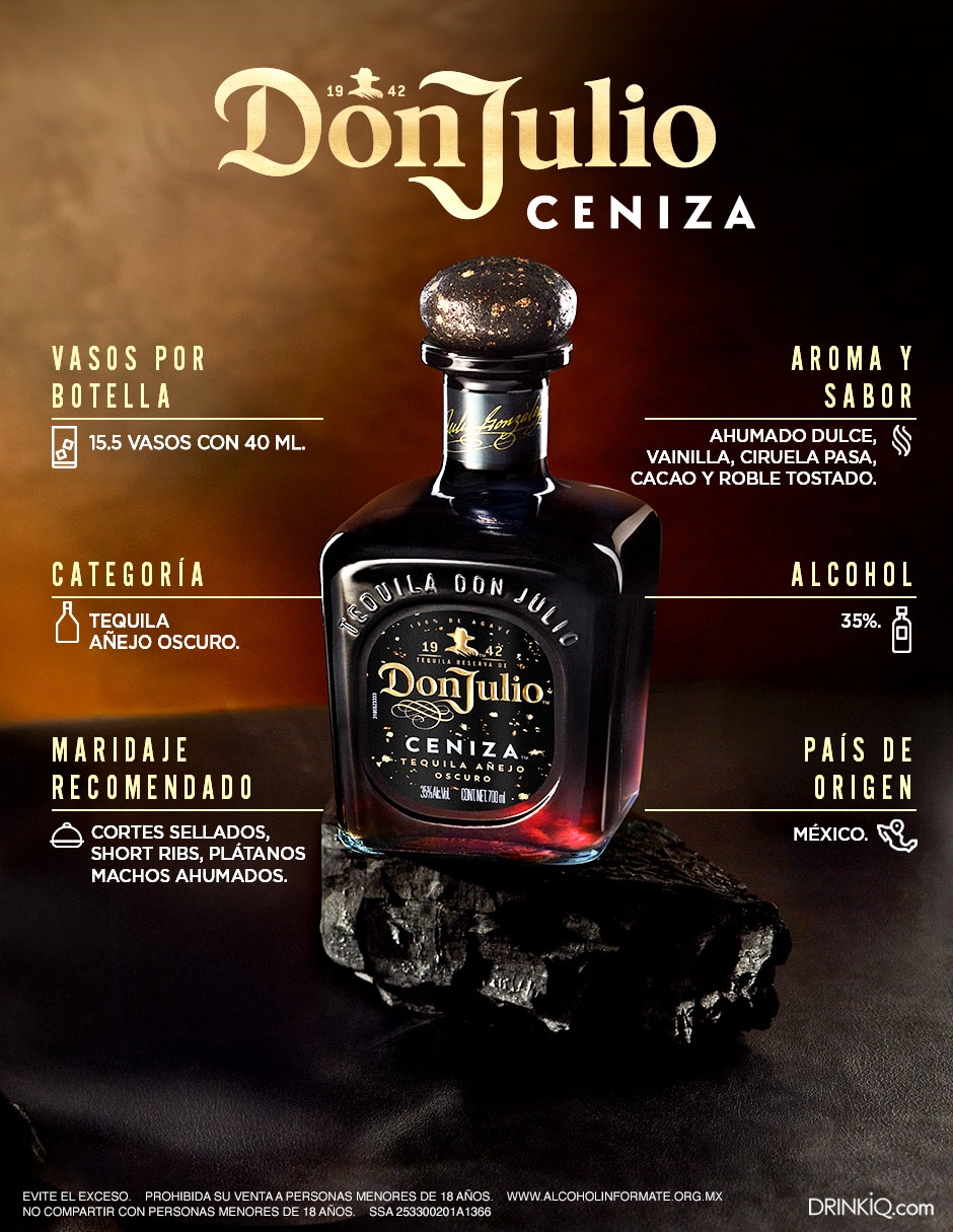 Tequila Ceniza tipo añejo 700 ml 4