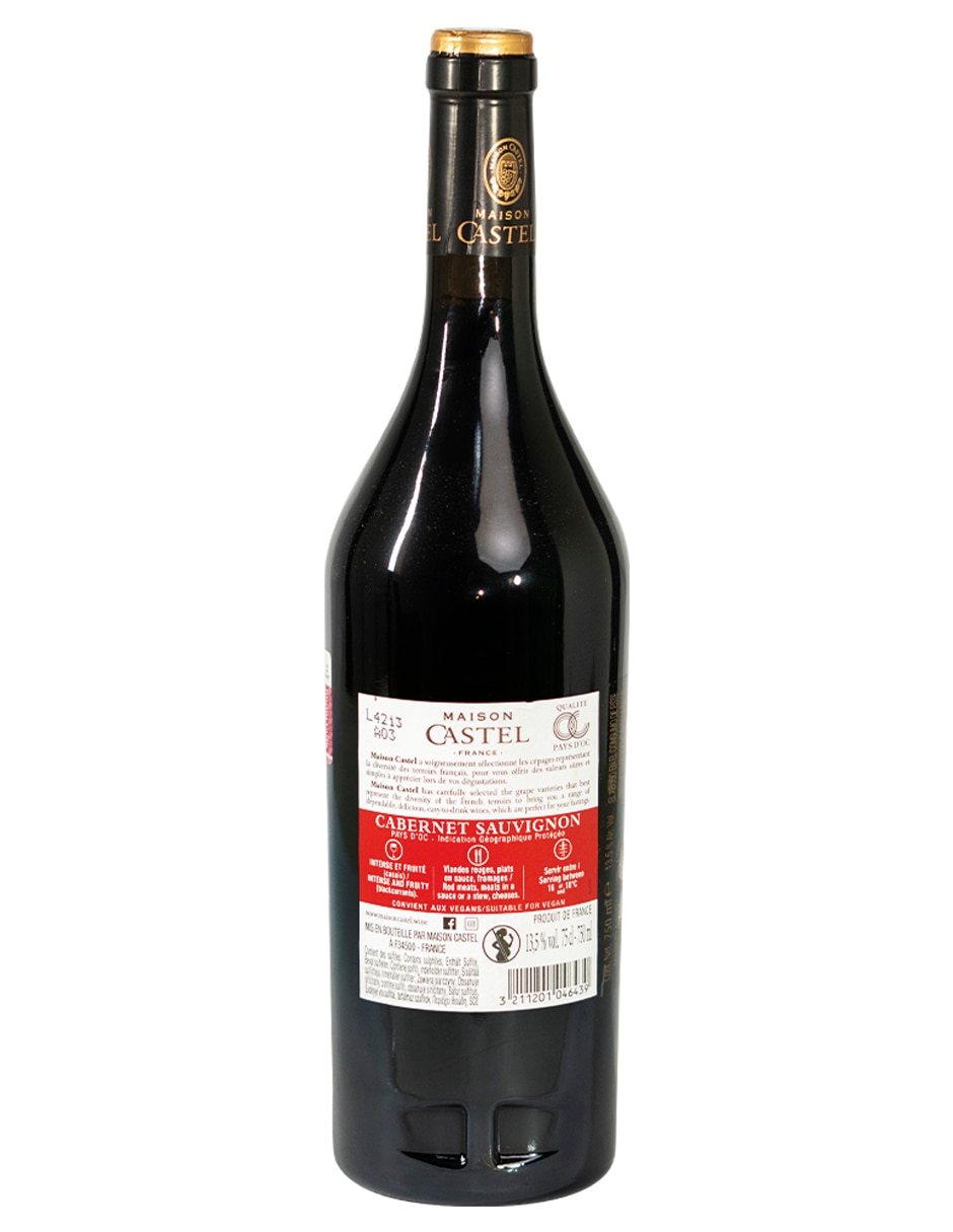 Vino tinto cabernet sauvignon Francia  750 ml 2