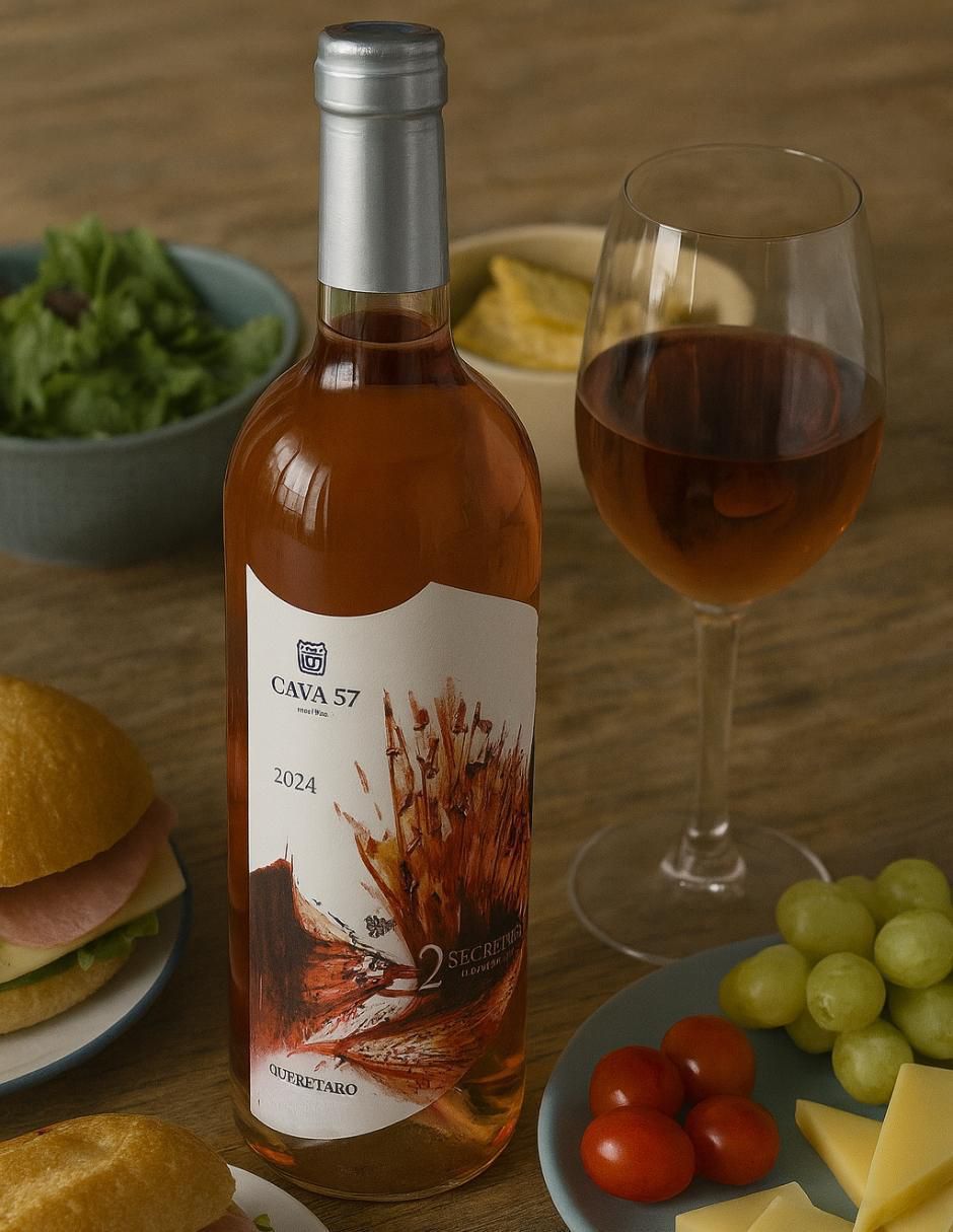 Vino rosado ensamble semi seco Dos Secretos 750 ml 3