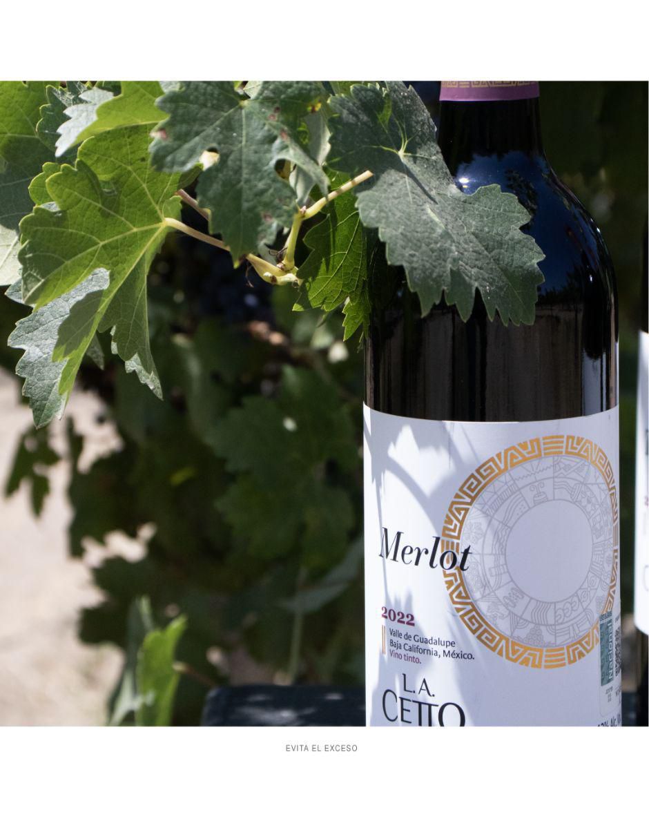 Set vino tinto Línea Clásica Merlot 750 ml 4