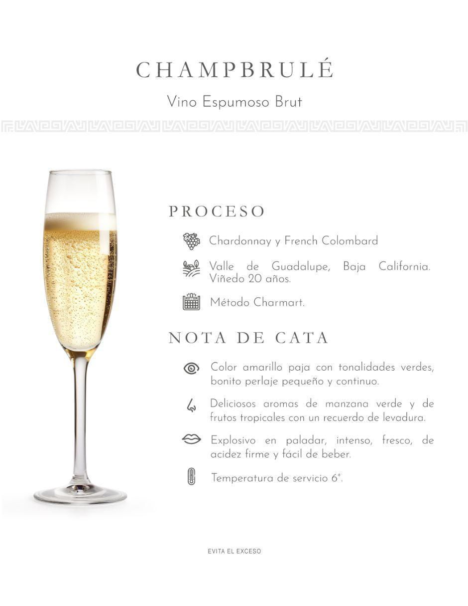 Set de vino espumoso Chardonnay México 750 ml 2