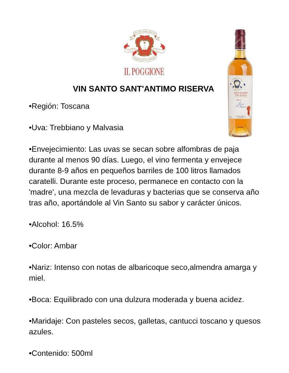 Vino blanco Vin Santo Trebbiano 500 ml 2