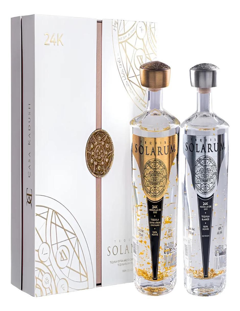 Caja de tequila Solarum múltiples destilados 2 piezas 750 ml c/u