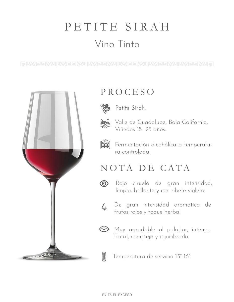 Set vino tinto línea clásica Petite Sirah 750 ml 4