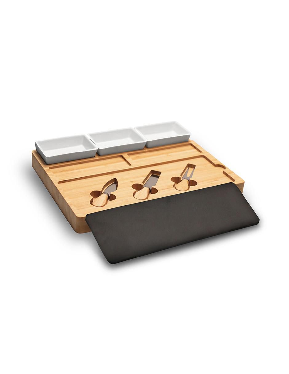 Tabla para queso de bambú