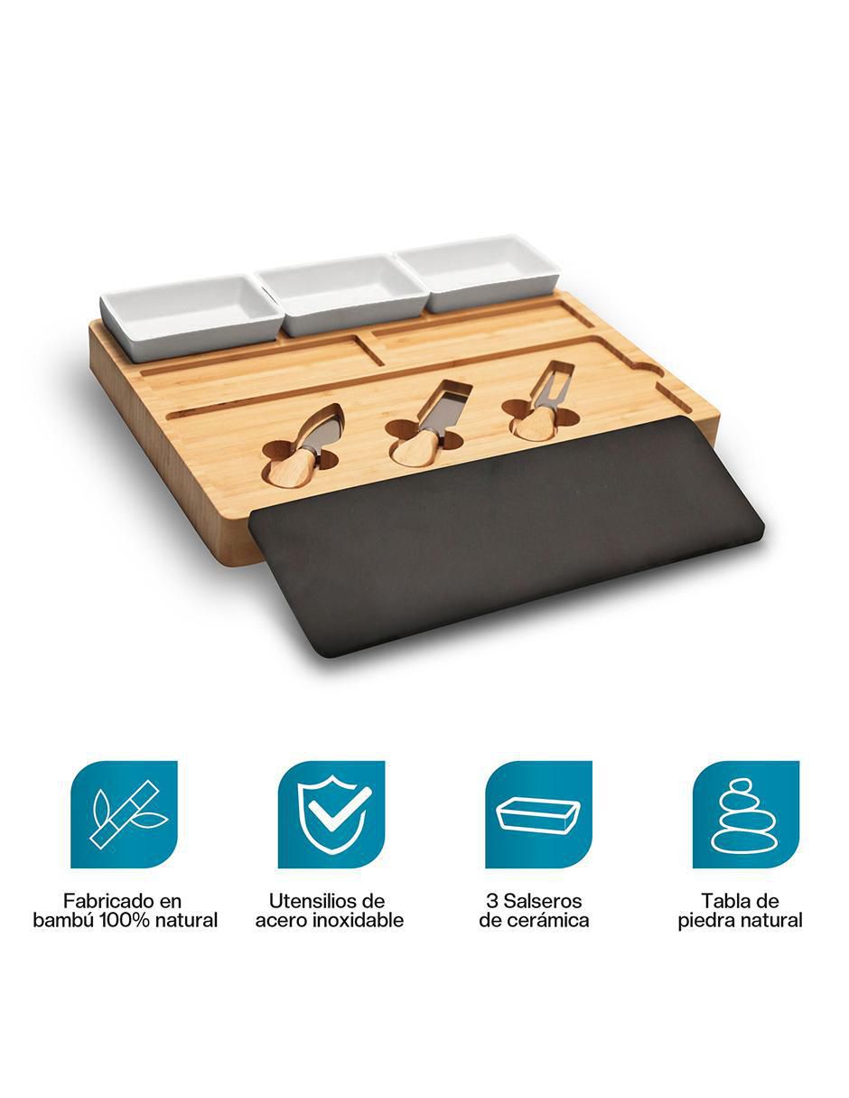 Tabla para queso de bambú 2