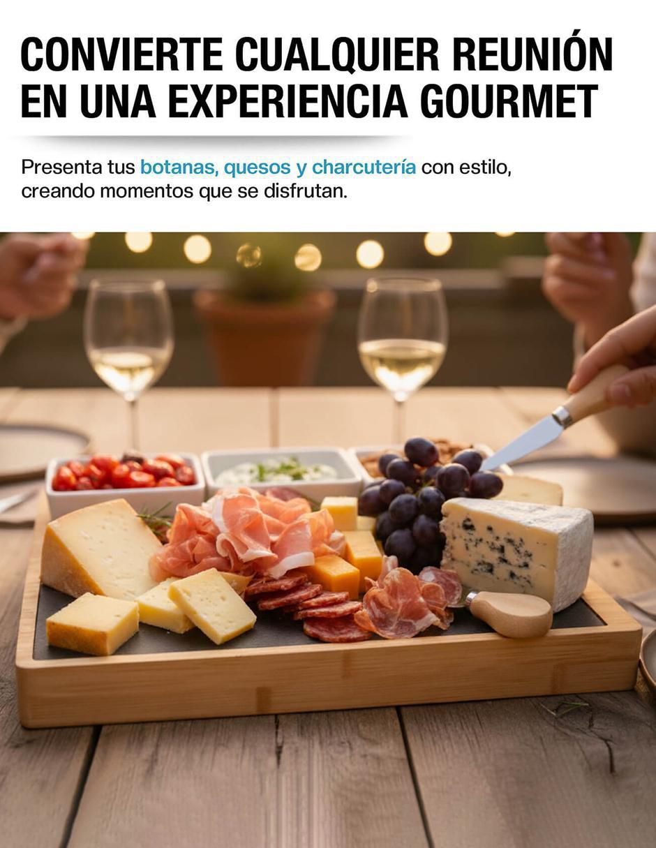Tabla para queso de bambú 3