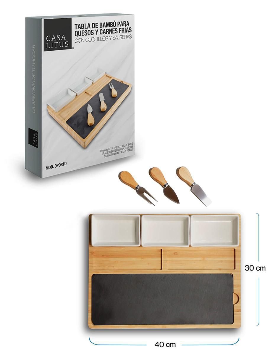 Tabla para queso de bambú 7