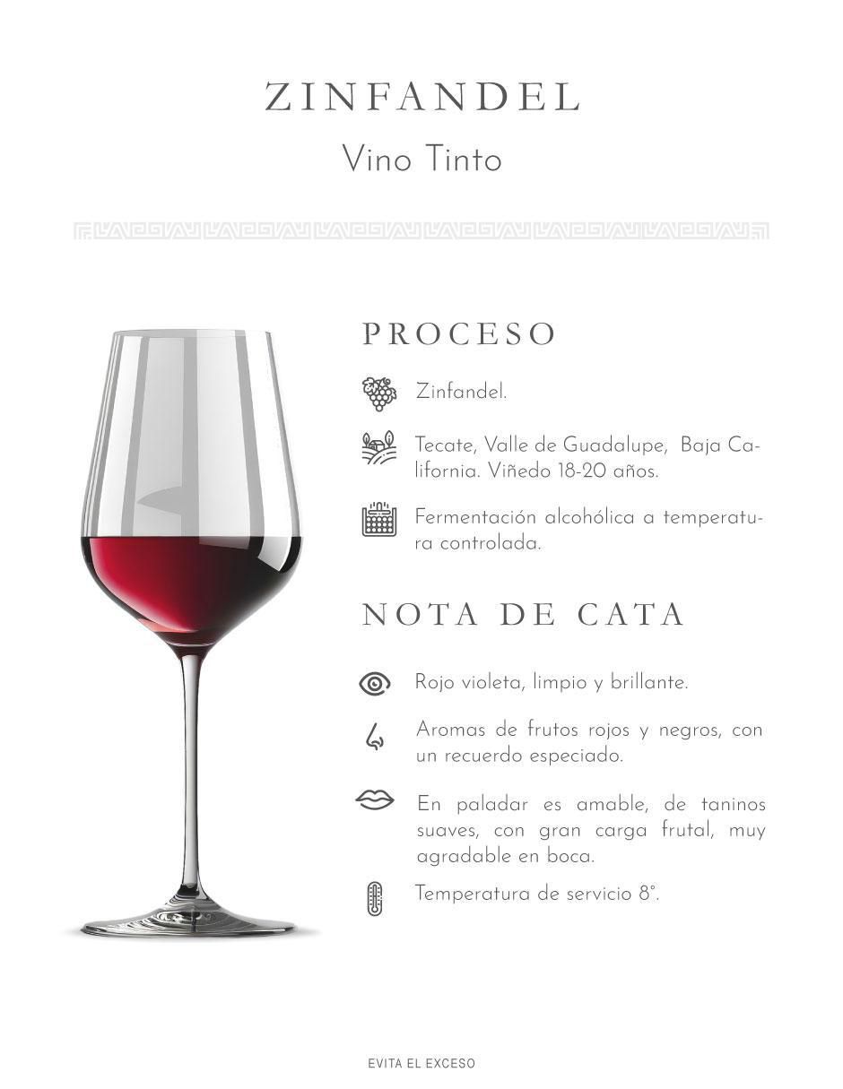 Set vino tinto línea clásica zinfandel 750 ml 2