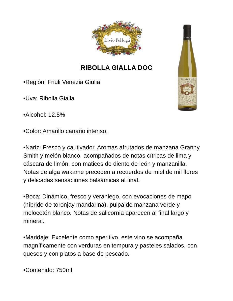 Vino blanco Ribolla 750 ml 2