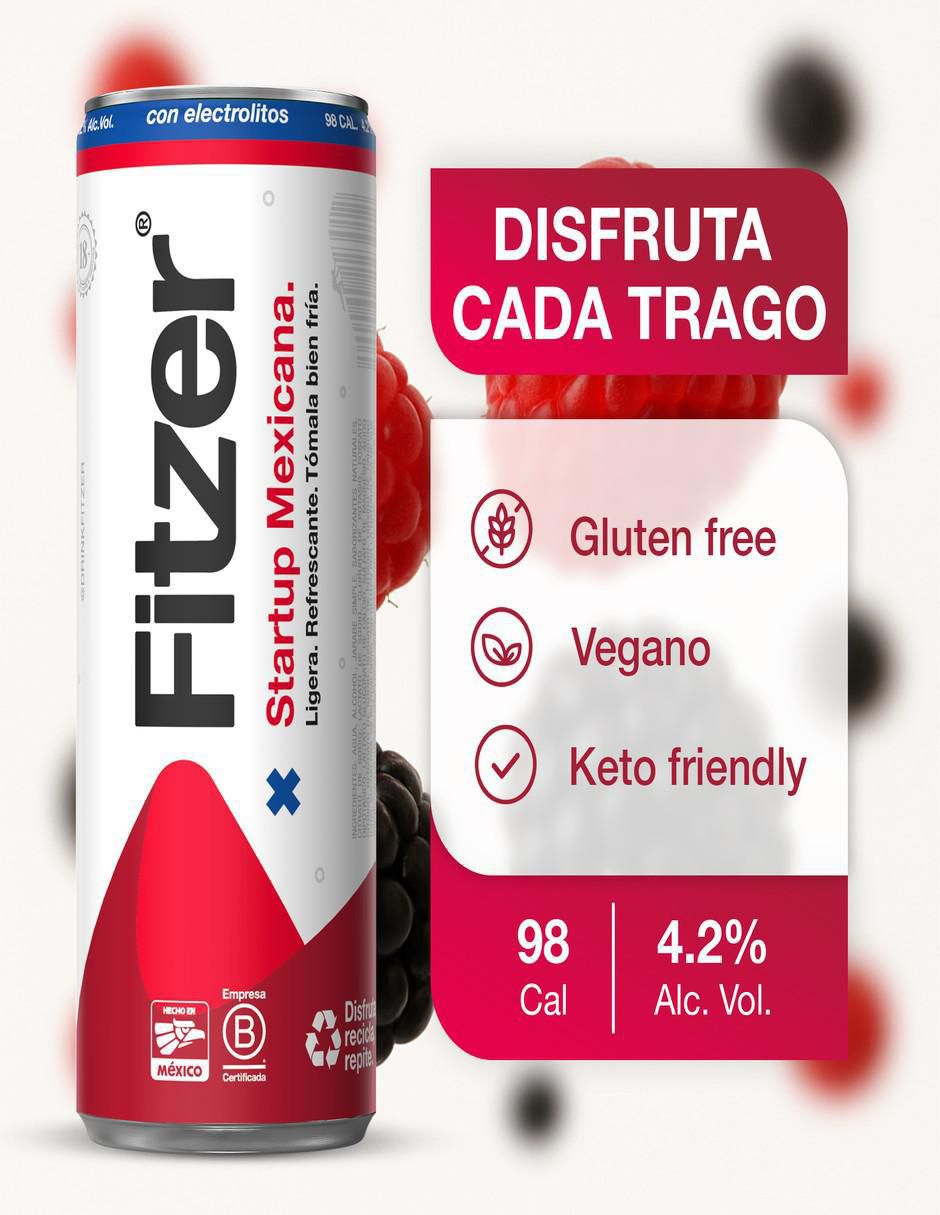 Cocktail Hard Seltzer sabor frutal 355 ml 5