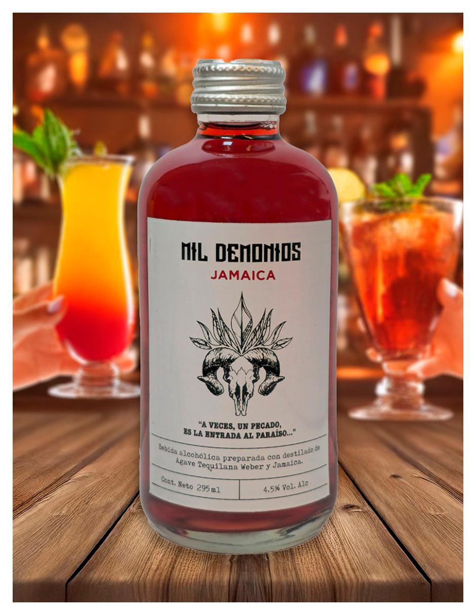 Set mix cocktail mil demonios sabor jamaica 295 ml 7