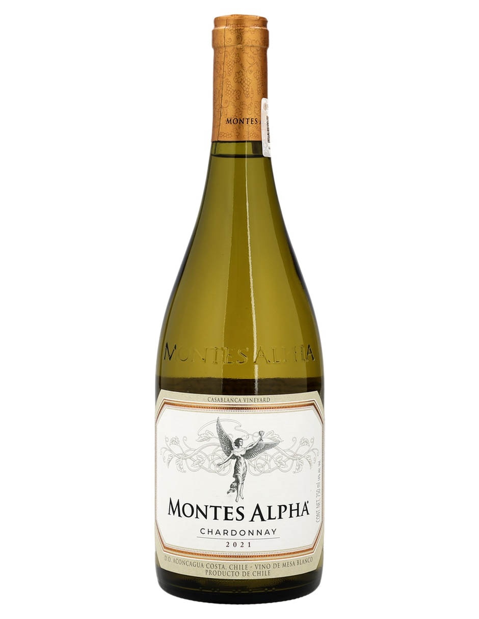 Vino blanco chardonnay Alpha Chile 750 ml