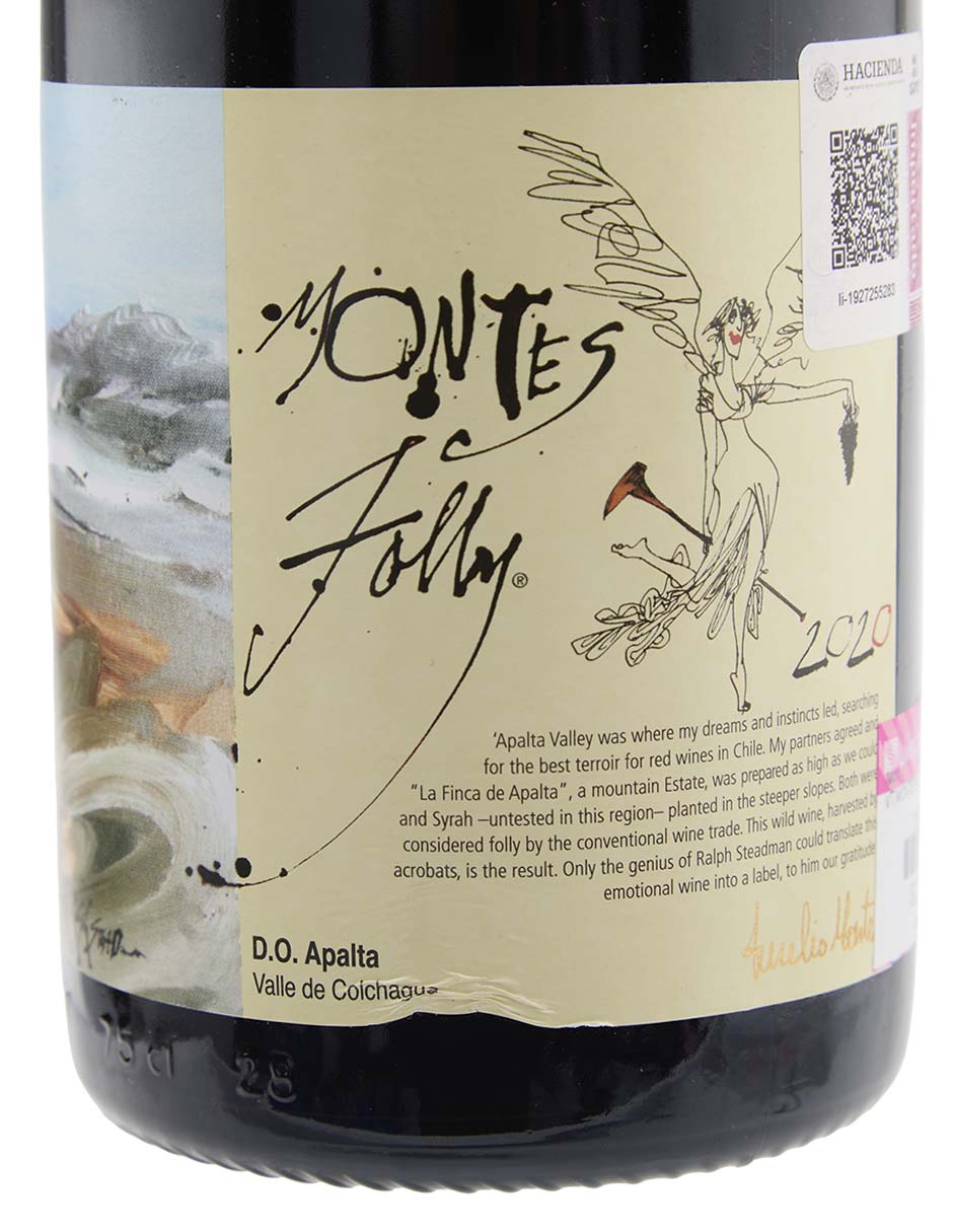 Vino tinto shiraz Folly Chile 750 ml 2