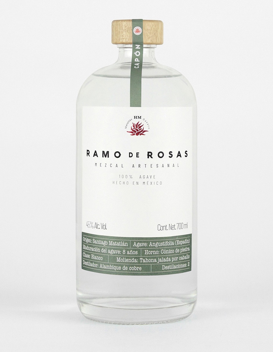 Mezcal Ramo de Rosas Espadín Capón joven 700 ml