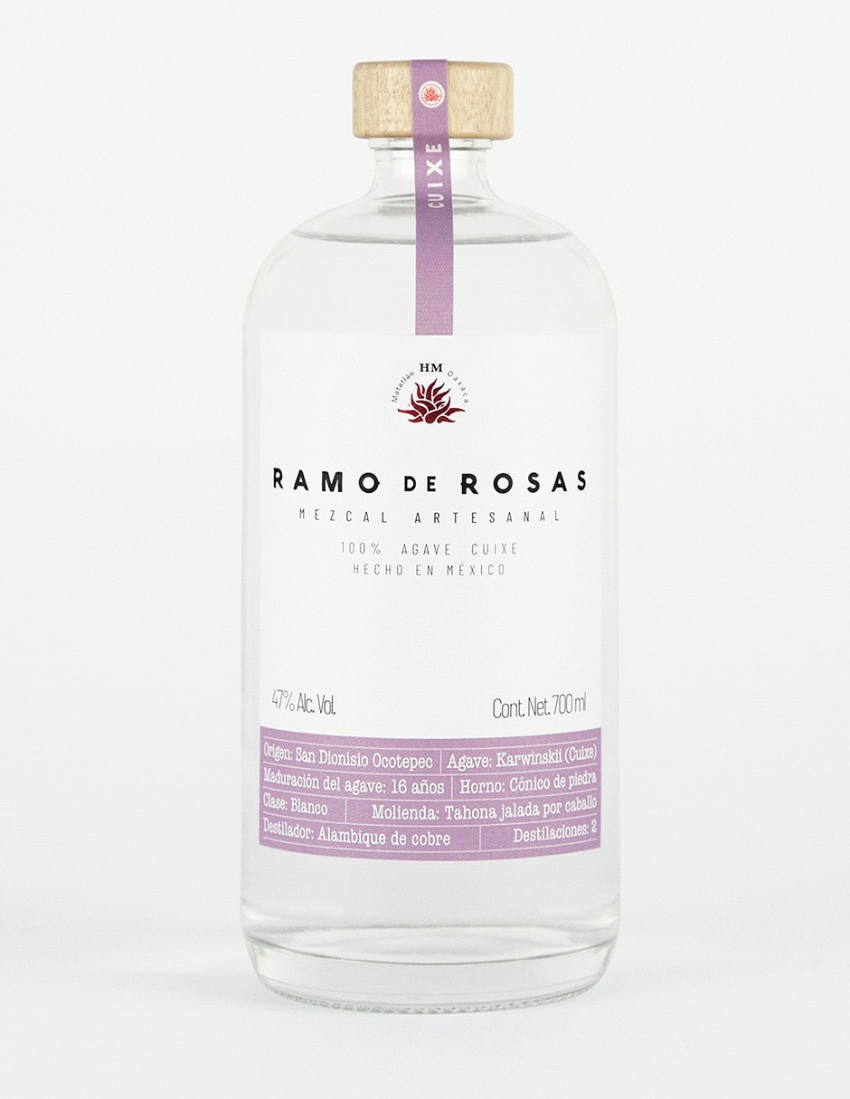 Mezcal Ramo de Rosas Cuishe 16 años joven 700 ml