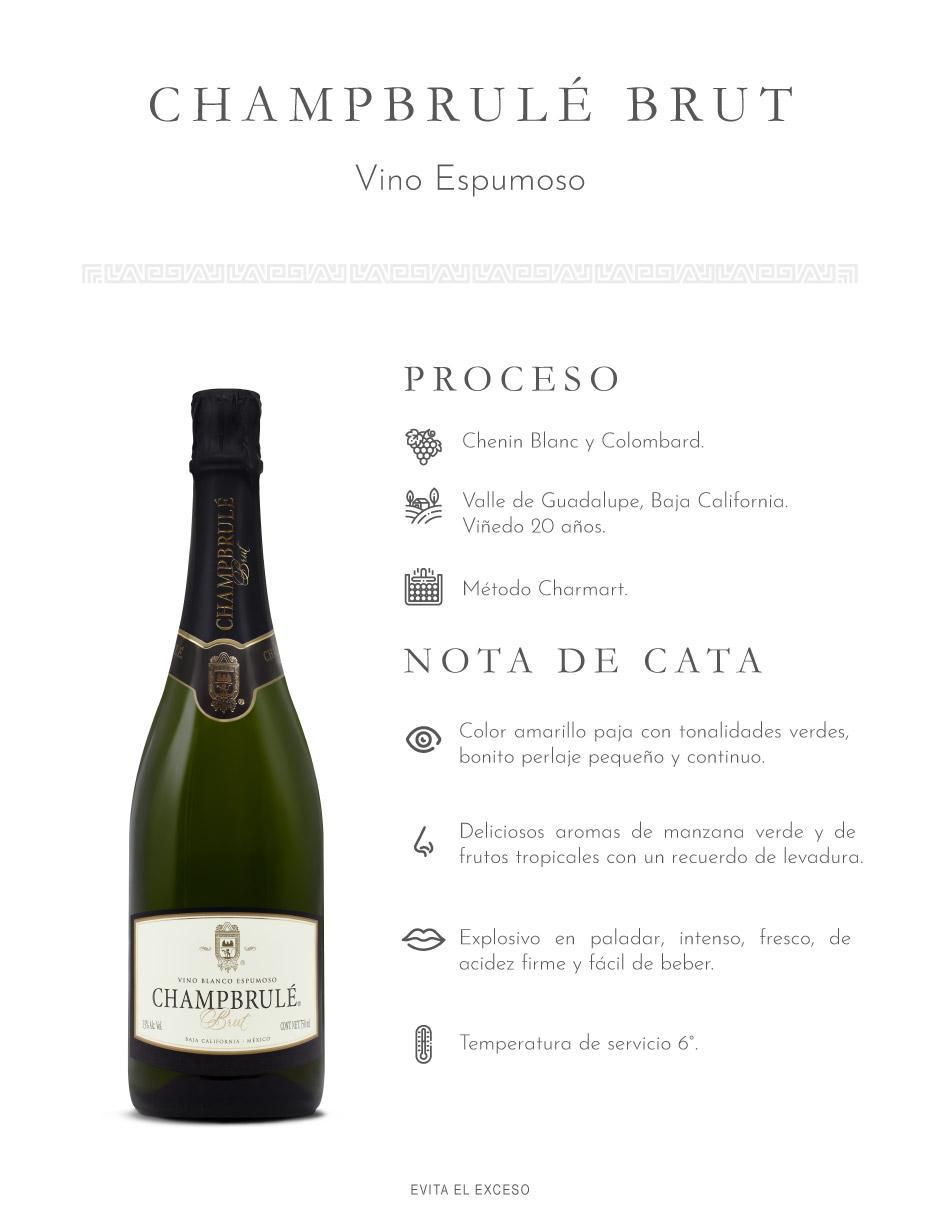 Set de vino espumoso chardonnay México 2