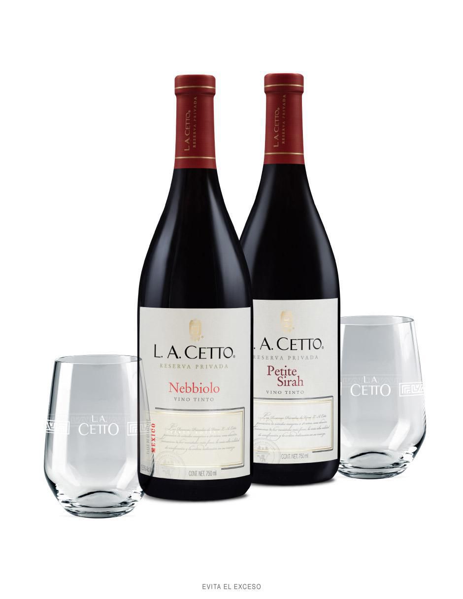 Set de vino tinto Nebbiolo Reserva Privada  México 750 ml 2