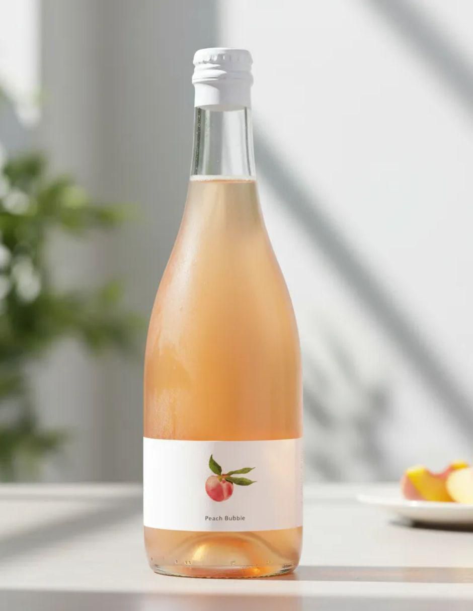 Vino espumoso blanco varietal Peach Bubble 2