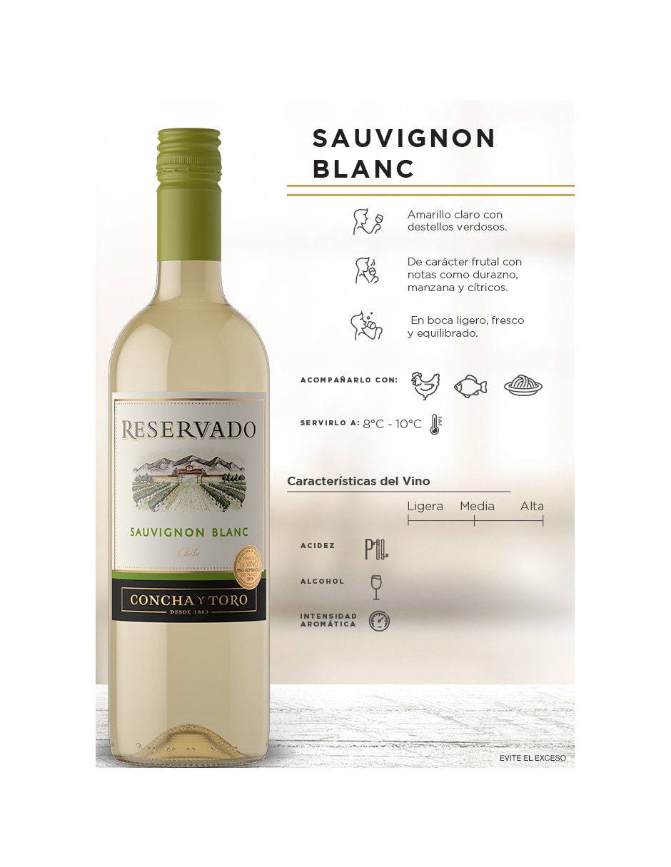 Vino blanco Sauvignon Blanc 750 ml 2