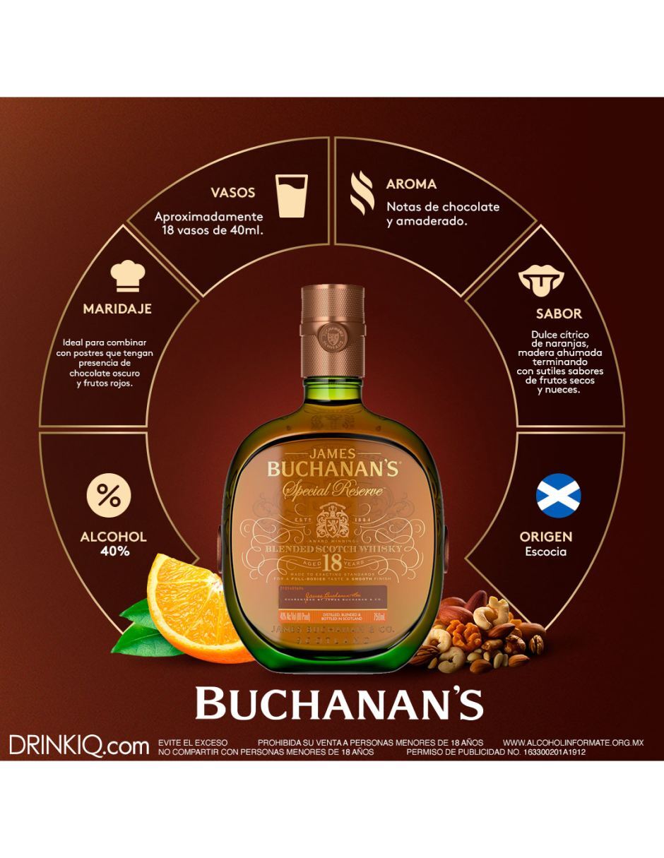 Whisky Scotch Special Reserve 18 Años Blended 750 ml 8