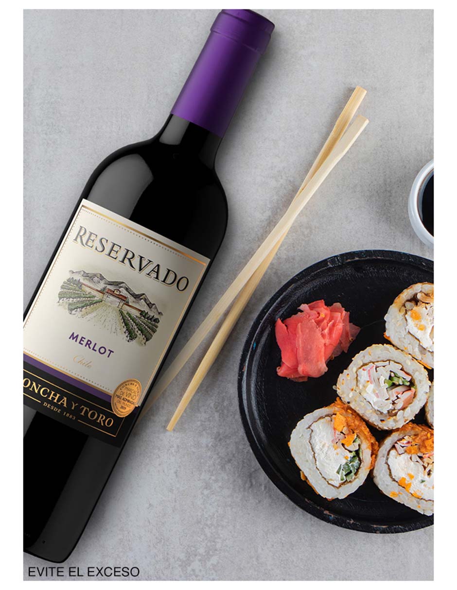 Vino tinto Reservado merlot 750 ml 3