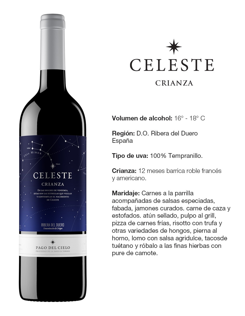 Vino tinto Celeste tempranillo 750 ml 2