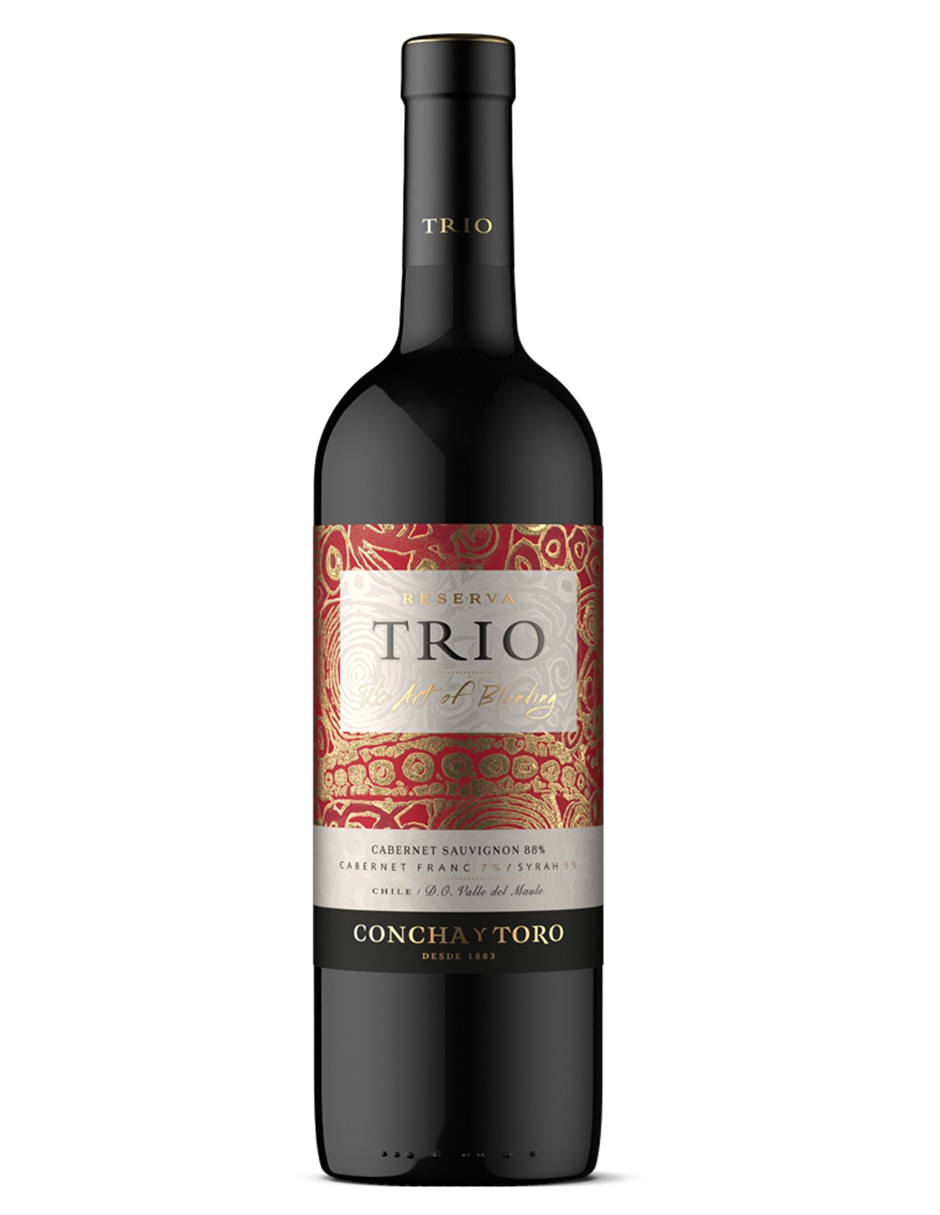 Vino tinto Trio cabernet sauvignon 750 ml